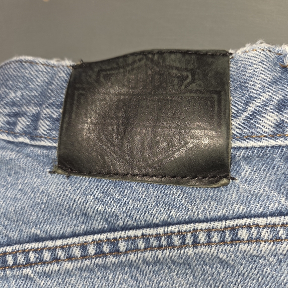 Harley-Davidson Mens Straight Leg Jeans Black Denim Biker Aesthetic Rugged 34/31 - Picture 13 of 14